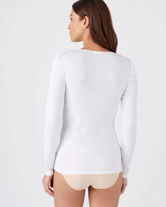 Tee-shirt manches longues, guipure Thermolactyl