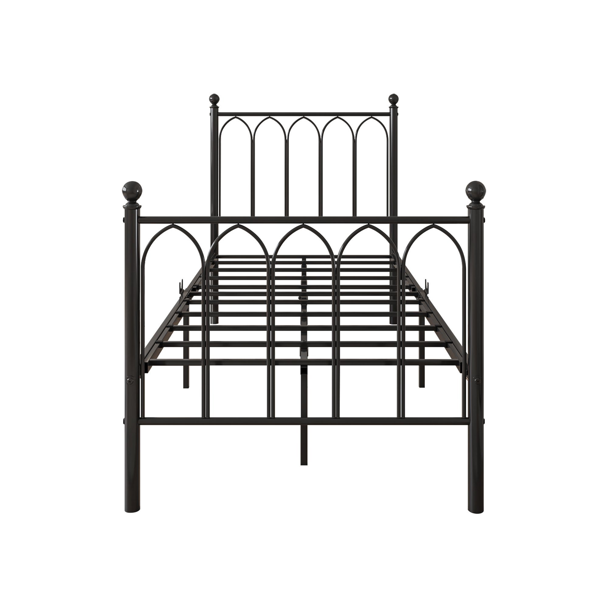 HAUSS SPLOE Metallbett Metallbett Bettgestelle Einzelbett Bettrahmen (90x190cm)
