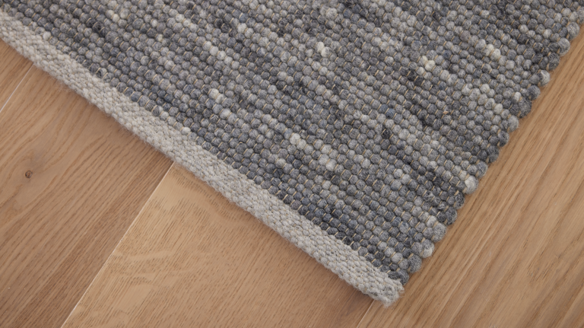 Interliving Handwebteppich B-8002 Grau-Braun 70 x 130 cm