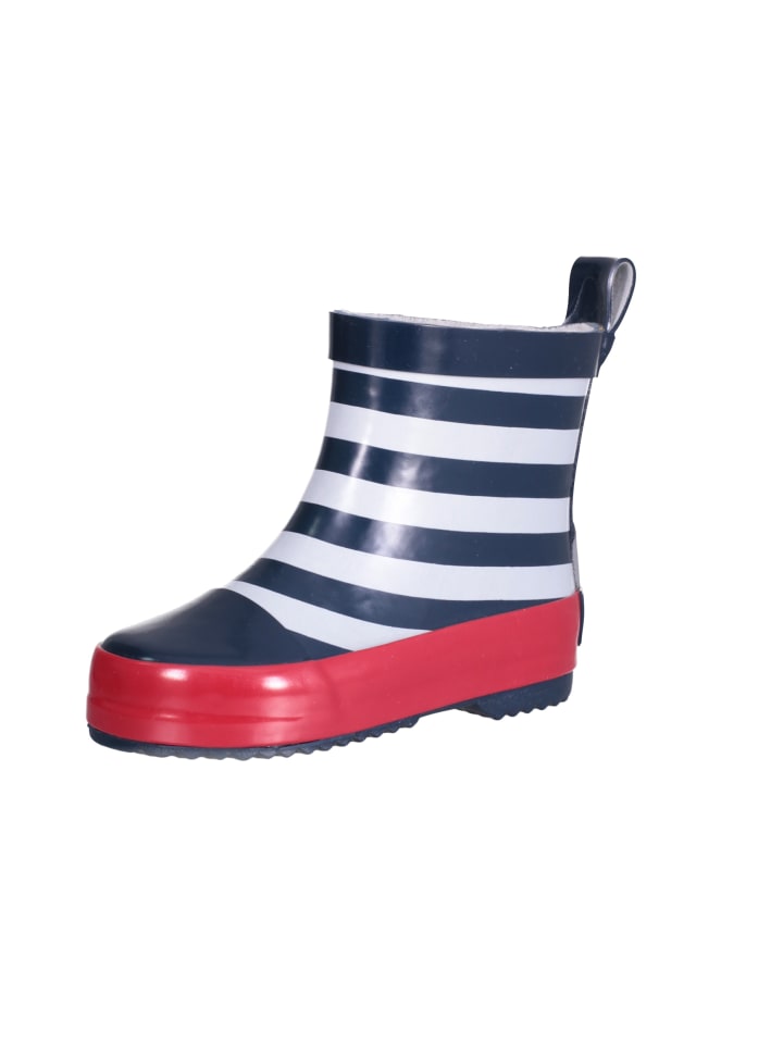 Playshoes Gummistiefel Halbschaft maritim in Marine/weiß günstig kaufen