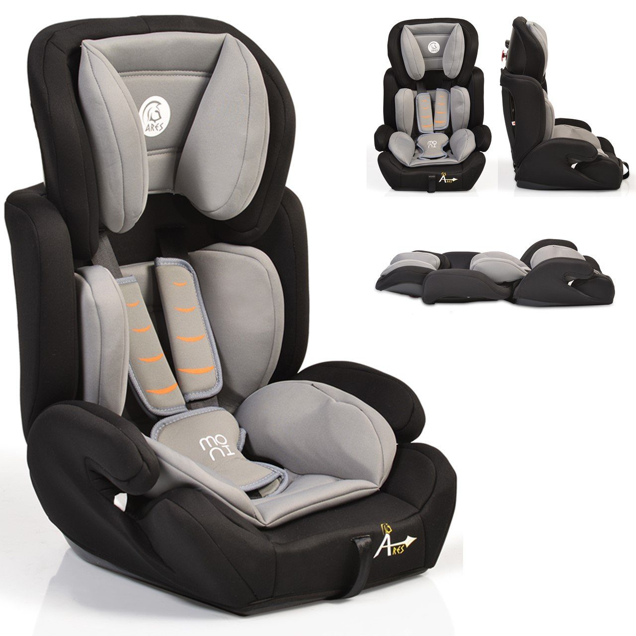 Moni Autokindersitz Kindersitz Ares Gruppe 1/2/3, bis: 36 kg, (9-36 kg) 1 bis 12 Jahre Rückenlehne abnehmbar