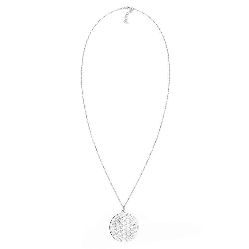 Elli Elli Collier Femme Fleur de Vie Ornement - (925/1000) Argent collier