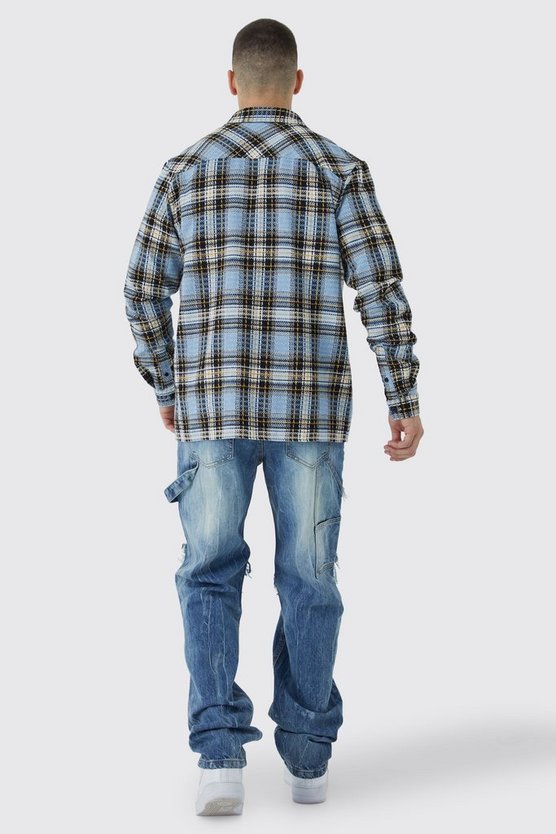 Tall lockere Cargo-Jeans mit Rissen