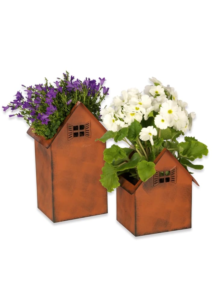 HOBERG Rost Pflanztöpfe - 2er-Set Gartendekoration Balkon Terrasse günstig kaufen onesize