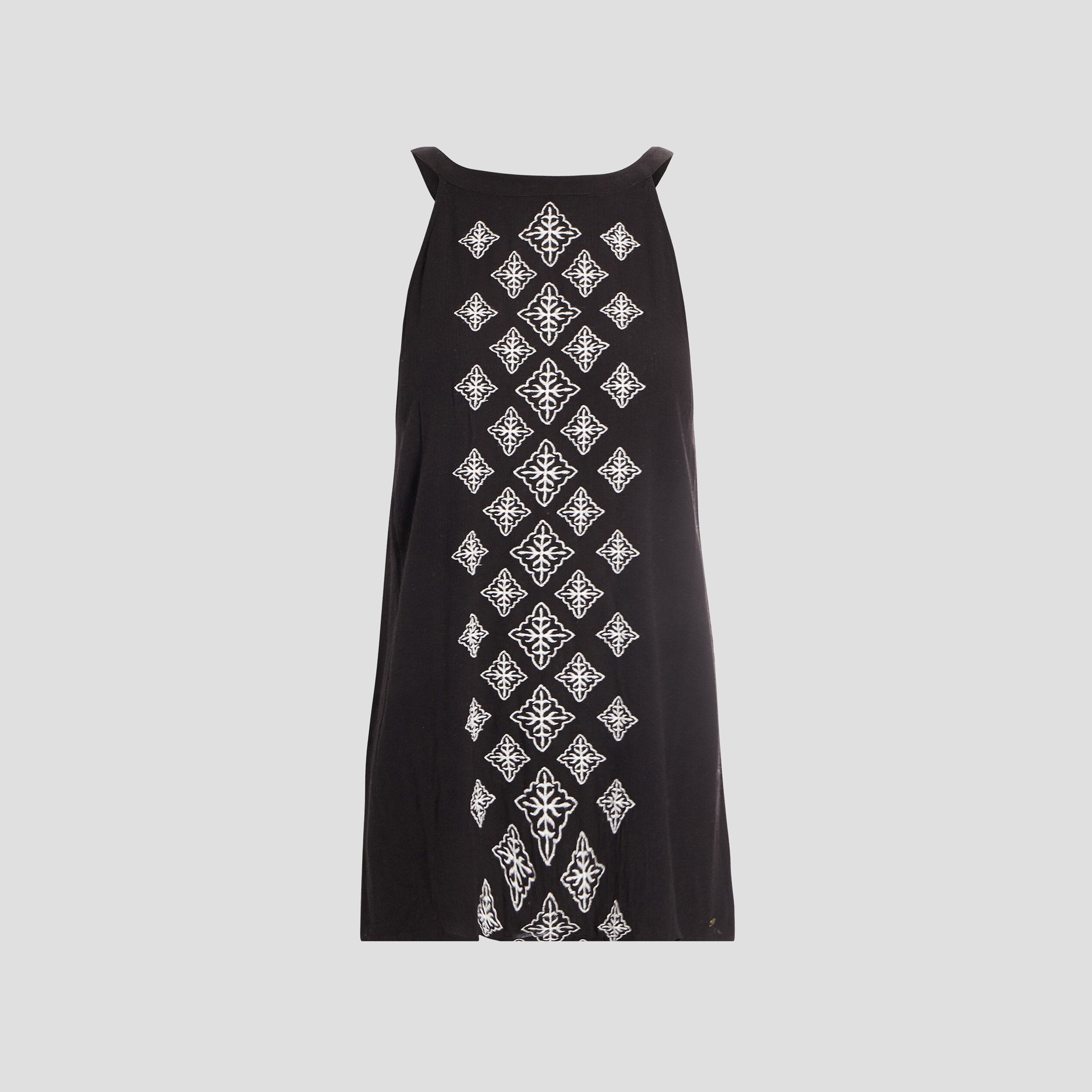 Blouse sans manches encolure américaine noir femme | La Halle