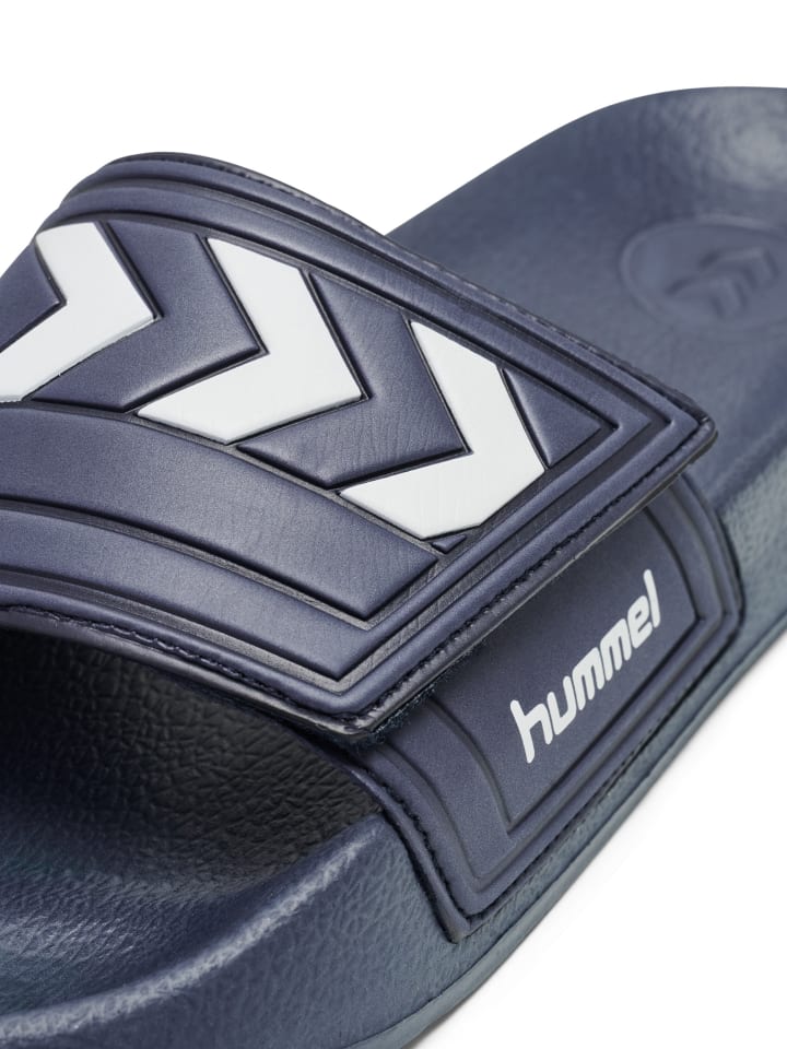 Hummel Hummel Badelatschen Larsen Slipper Erwachsene in DRESS BLUE/WHITE günstig kaufen