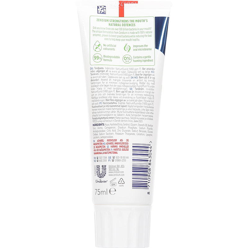Zendium Tannkrem 75 ml Classic Zendium
