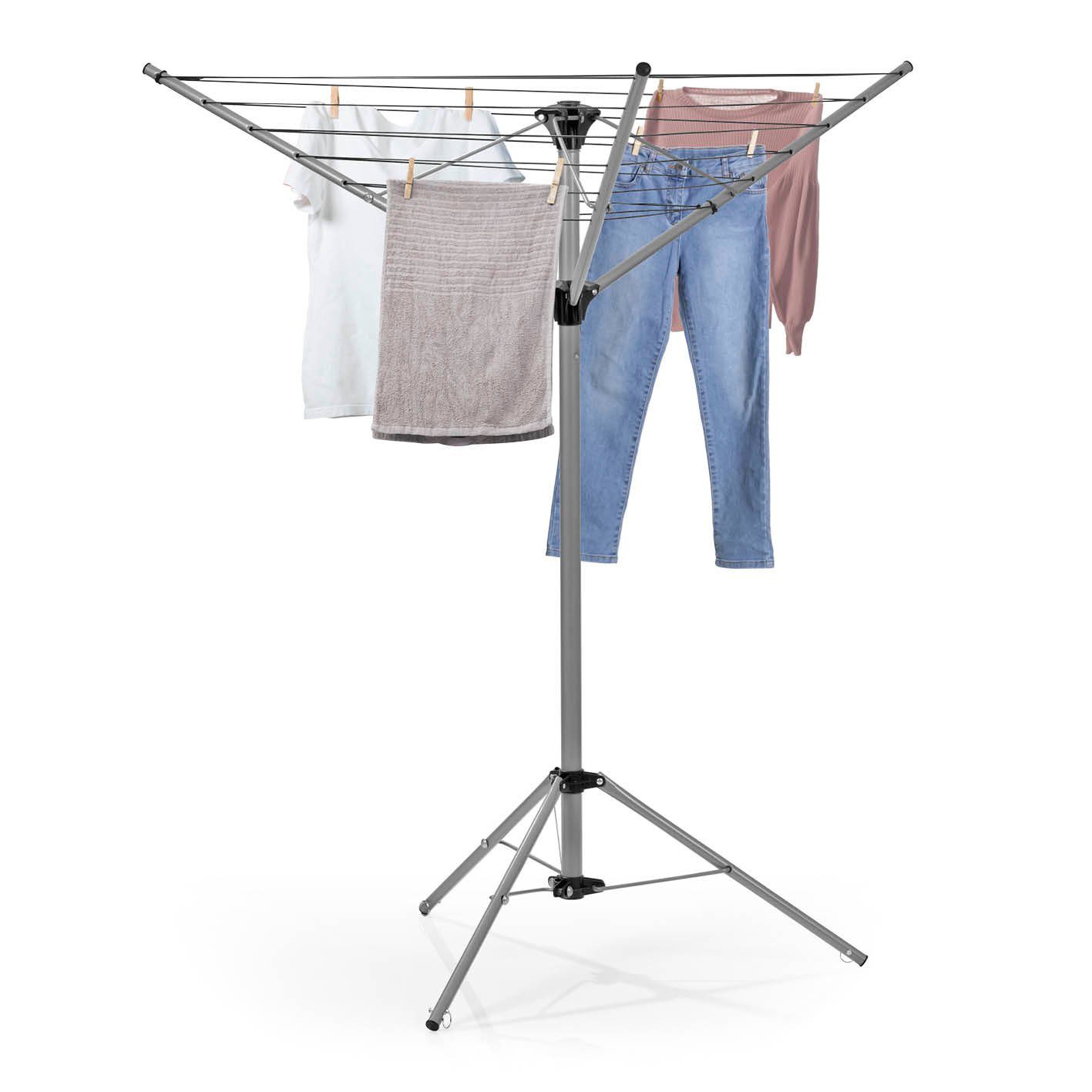 EASYmaxx Wäscheständer Wäschespinne klappbar, 140x101x121cm