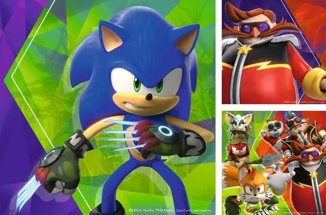 Kinderpuzzle ab 5 Jahren - Die Abenteuer von Sonic - 49 Teile