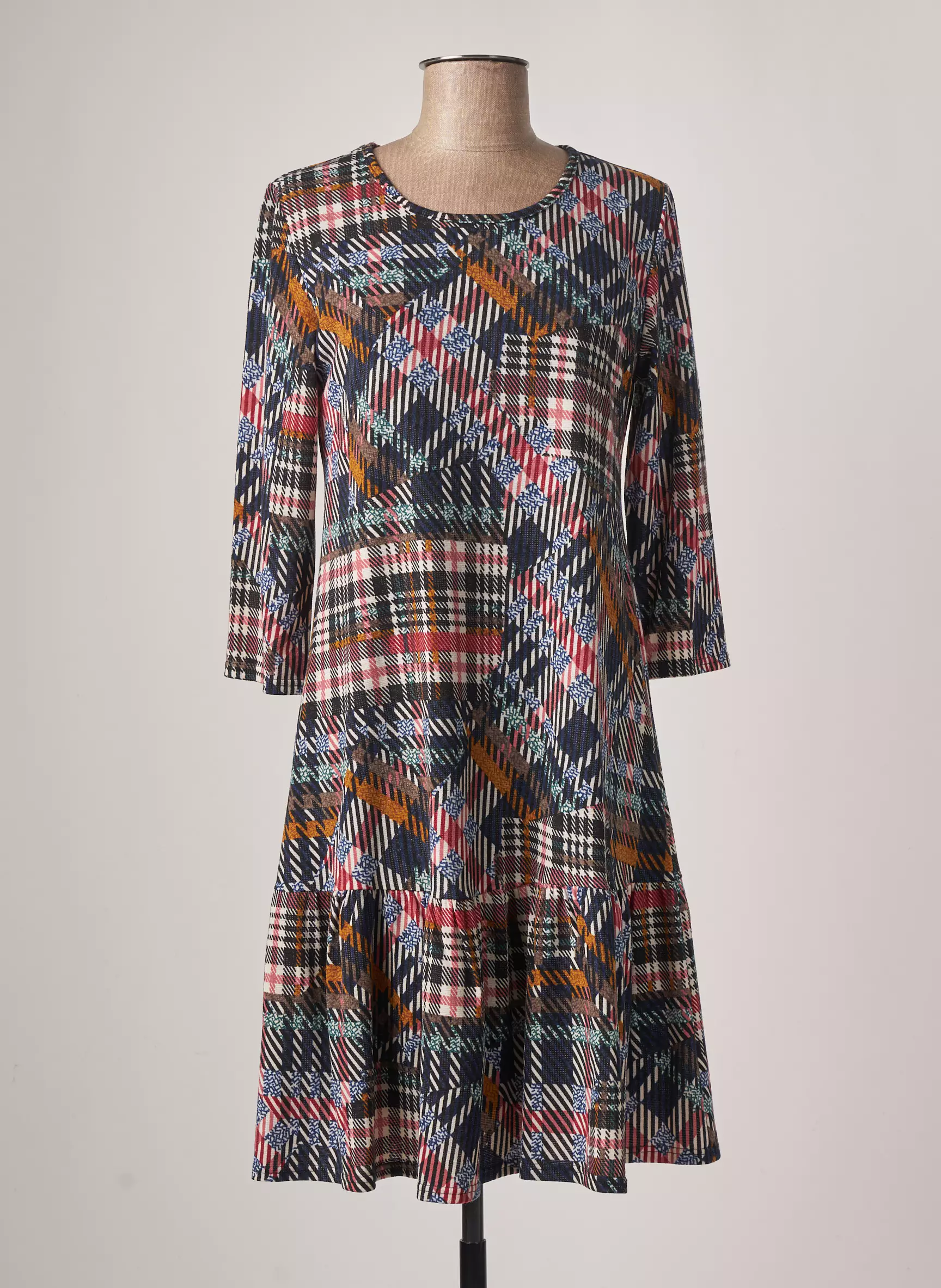 Gevana Robes Mi Longues Femme couleur bleu
