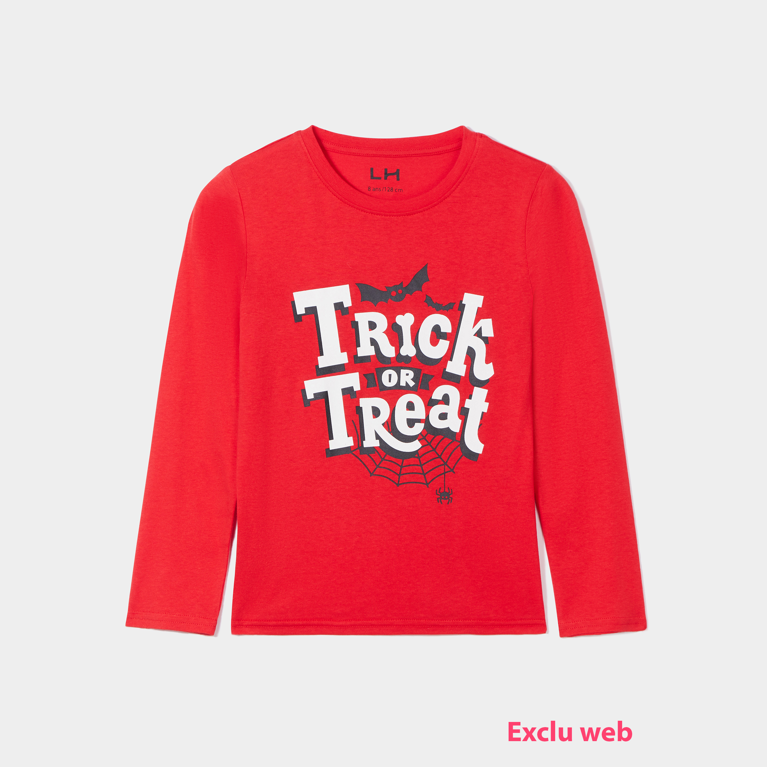 T-shirt Halloween phosphorescent coton orange garçon | La Halle