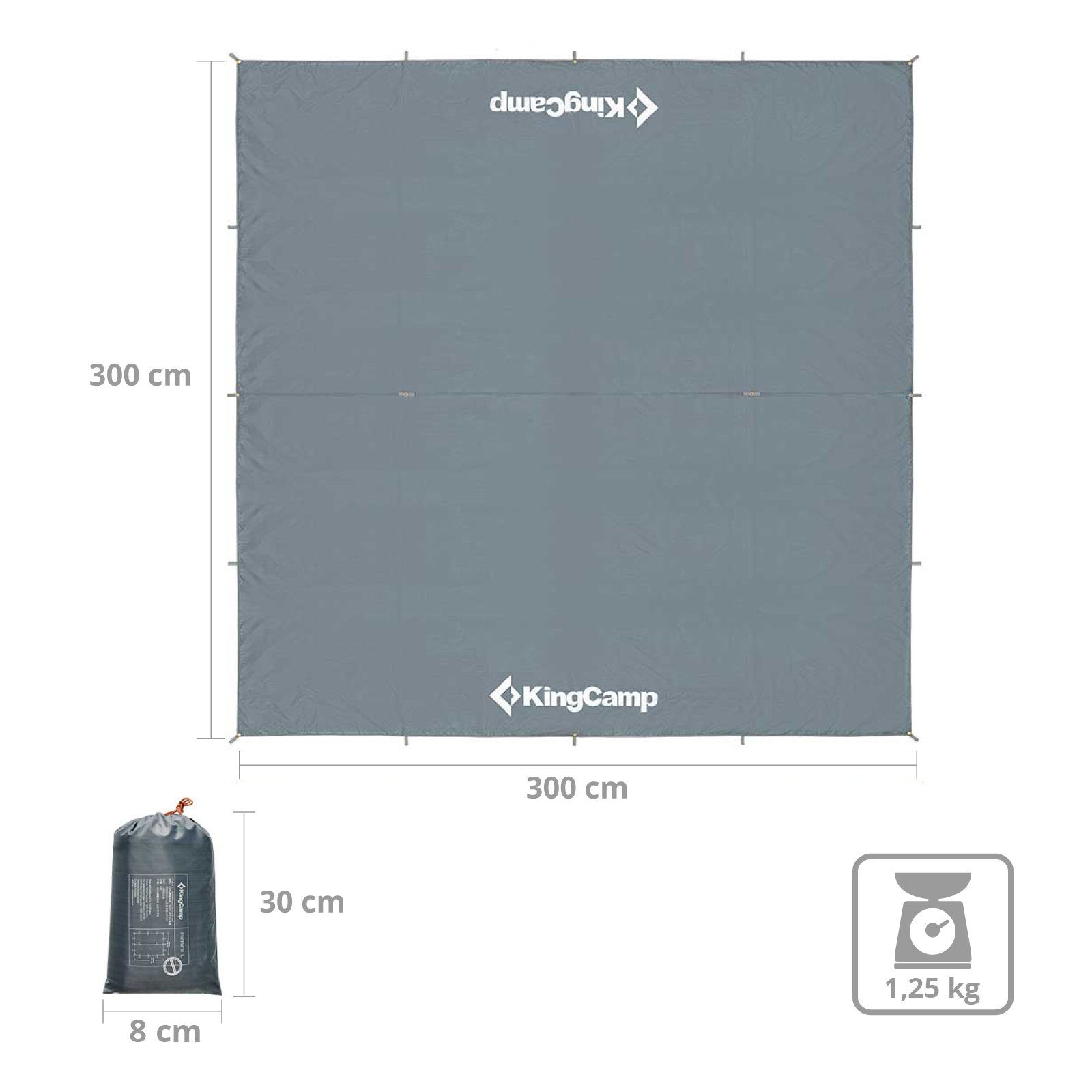 KingCamp Sonnensegel Camping Tarp Bowman Sonnensegel Bus, Zelt Wind Schutz Plane Dach UV 50+