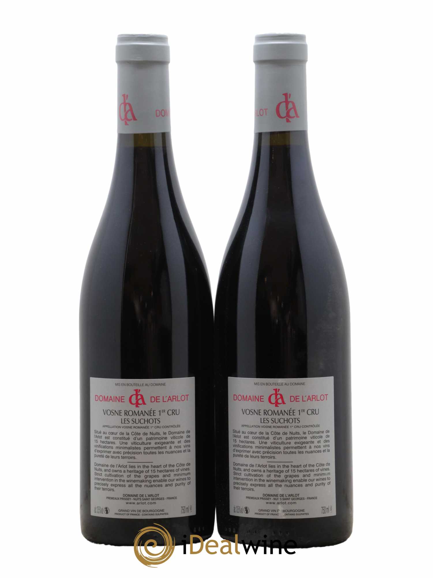 Vosne-Romanée 1er Cru Les Suchots Domaine de l'Arlot  2020 - Lot de 2 Bouteilles