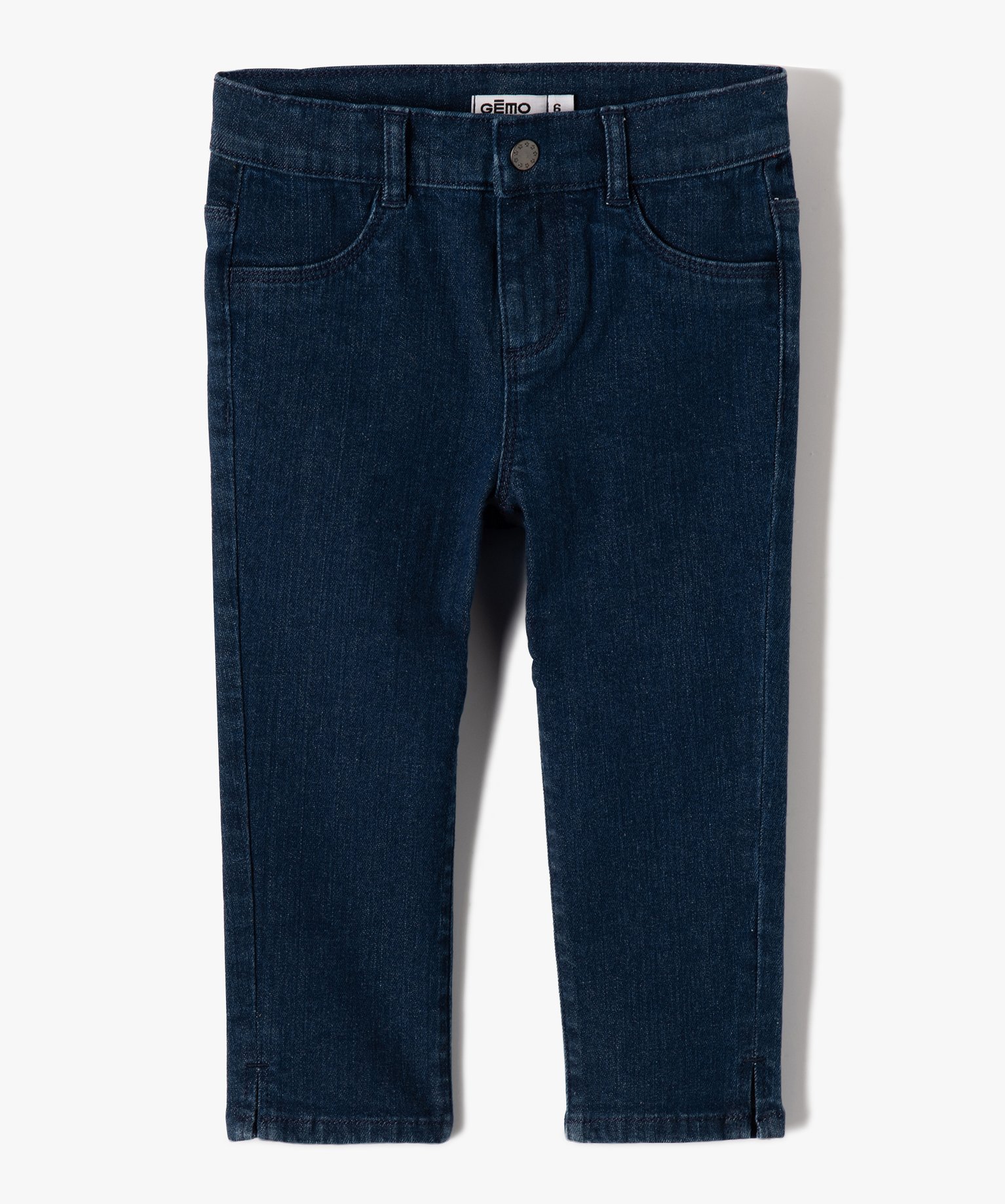 Pantacourt fille en jean coupe Slim brut | GEMO