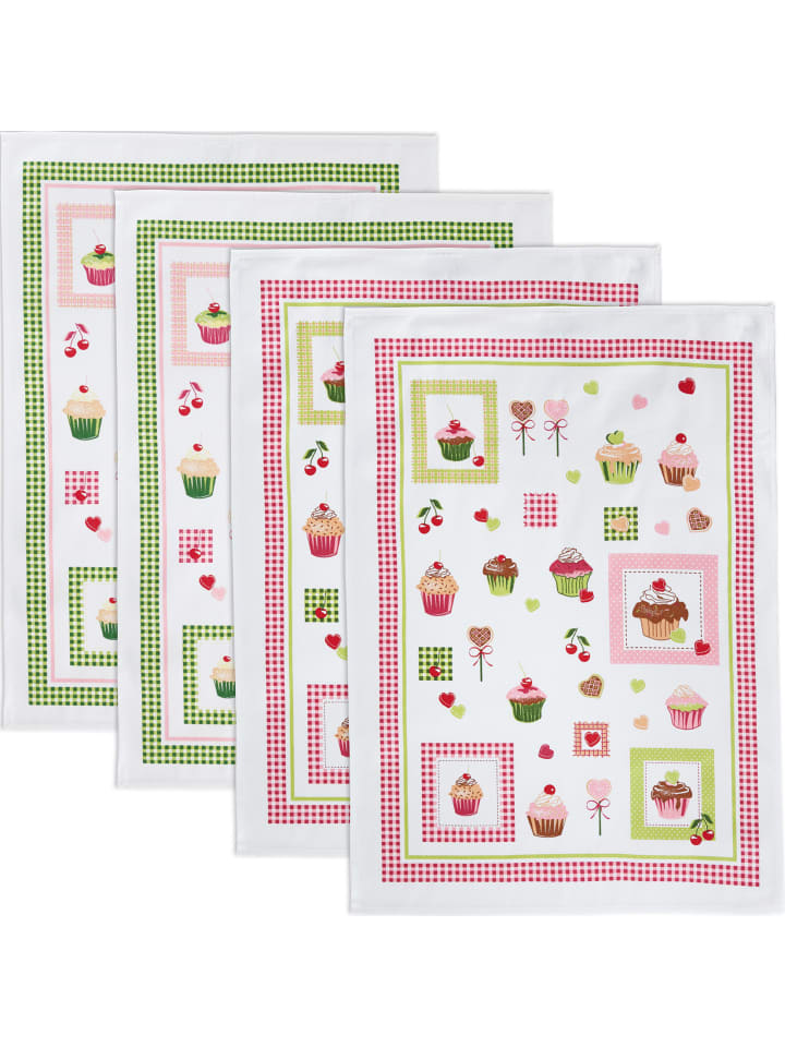 Erwin Müller Baumwolle Geschirrtuch 4er-Pack in Muffin günstig kaufen 50 x 70 cm