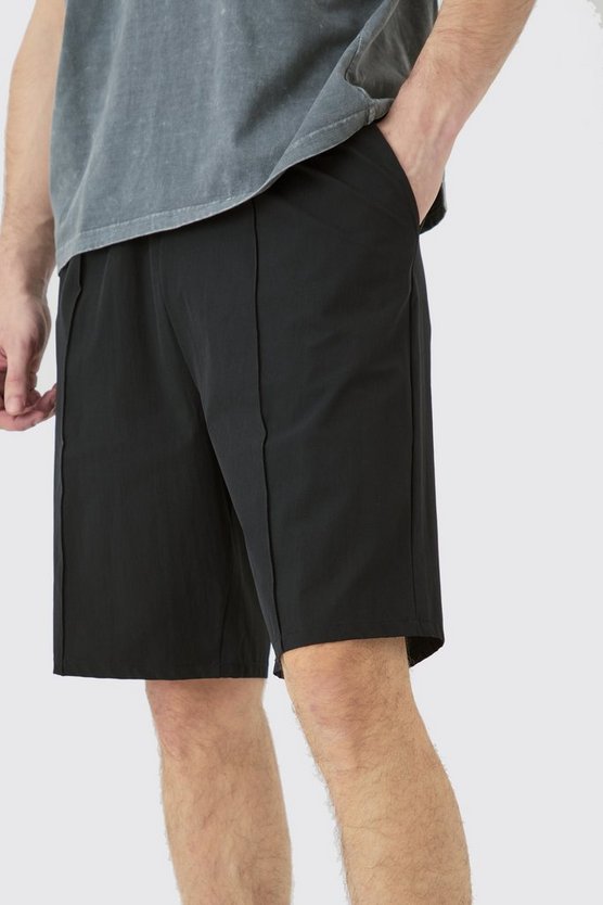 Tall Nylon-Shorts mit elastischem Bund