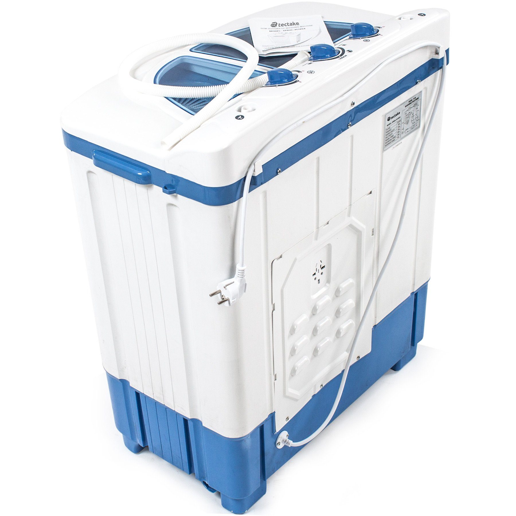 tectake Wäscheschleuder Mini-Waschmaschine 4,5 kg mit Wäscheschleuder 3,5, 4,50 kg