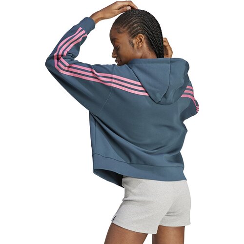 DAMEN KAPUZENSWEAT FUTURE ICONS 3-STREIFEN