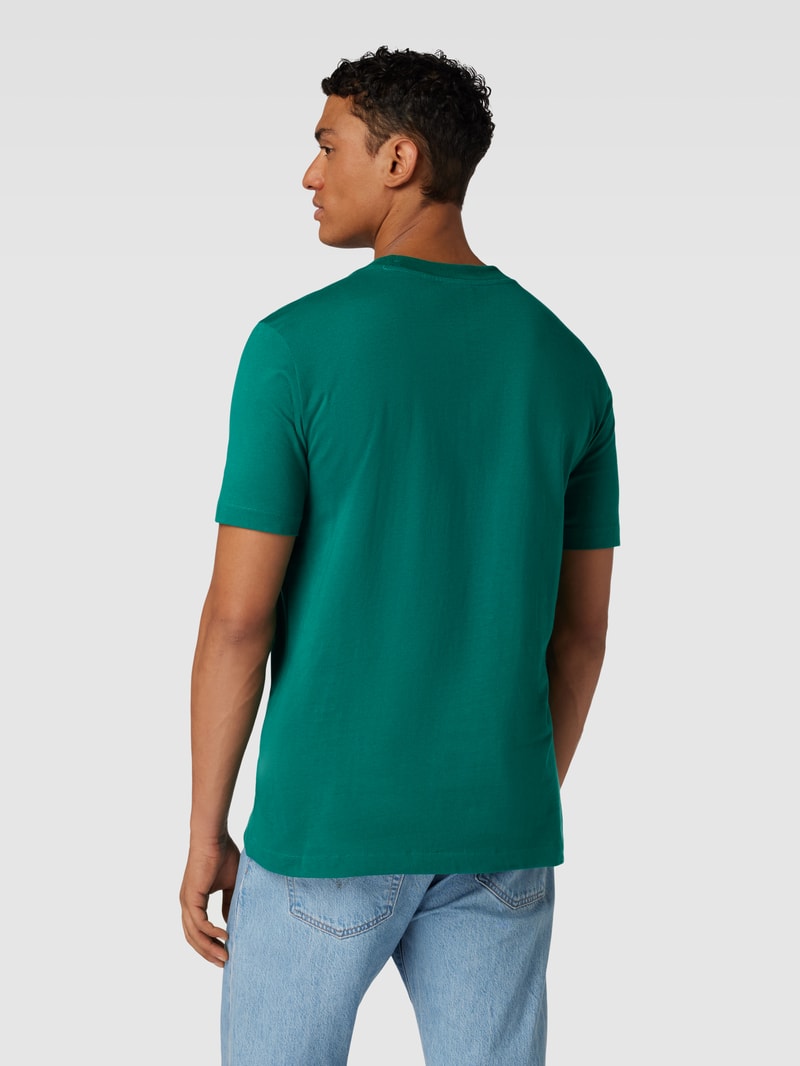 T-Shirt mit Label- und Logo-Stitching Modell 'Rochester' in grün