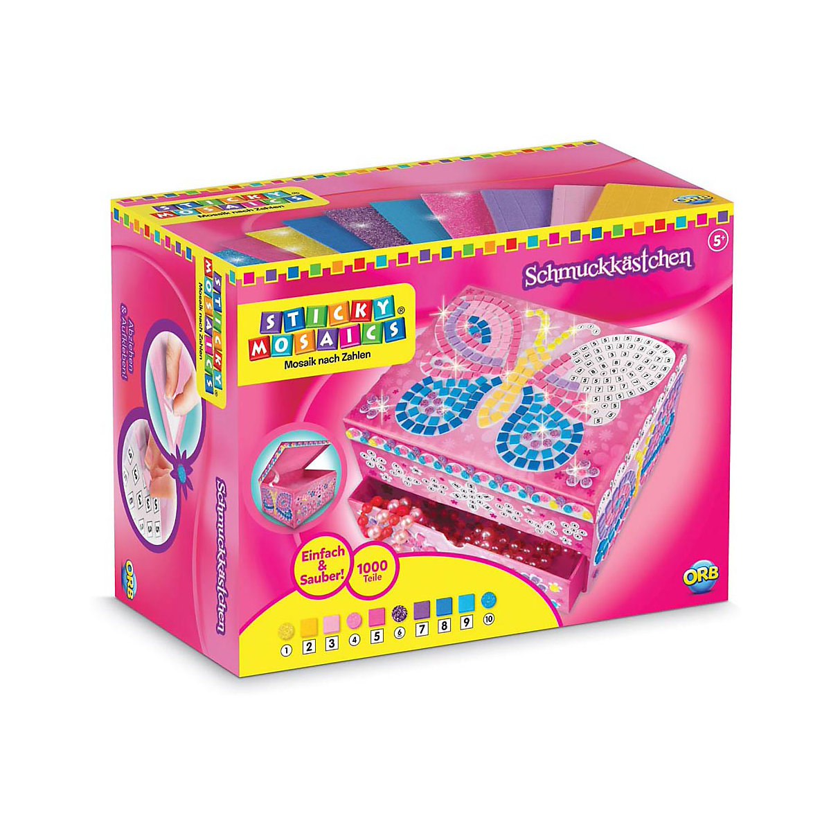 Sticky Mosaics Glitzernde Schmuckbox Schmetterling