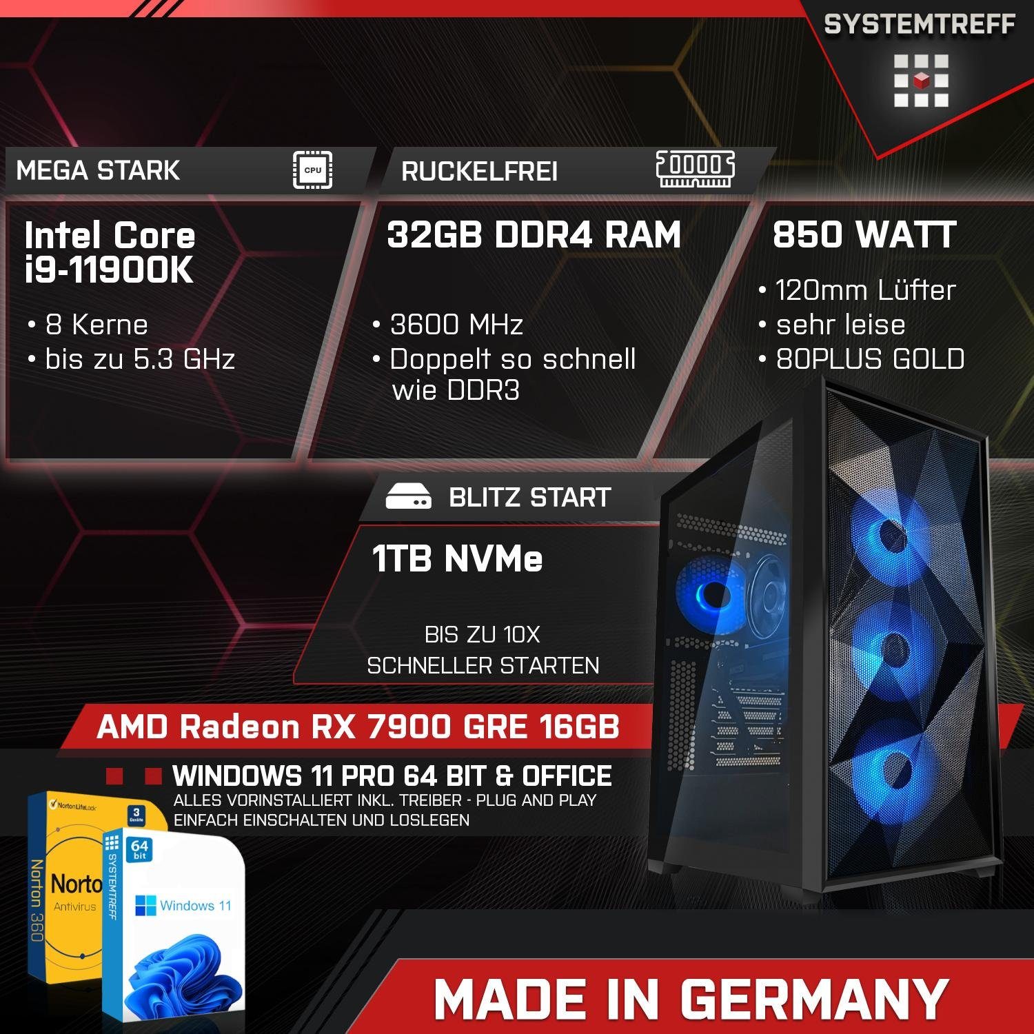 SYSTEMTREFF Gaming-PC-Komplettsystem (27