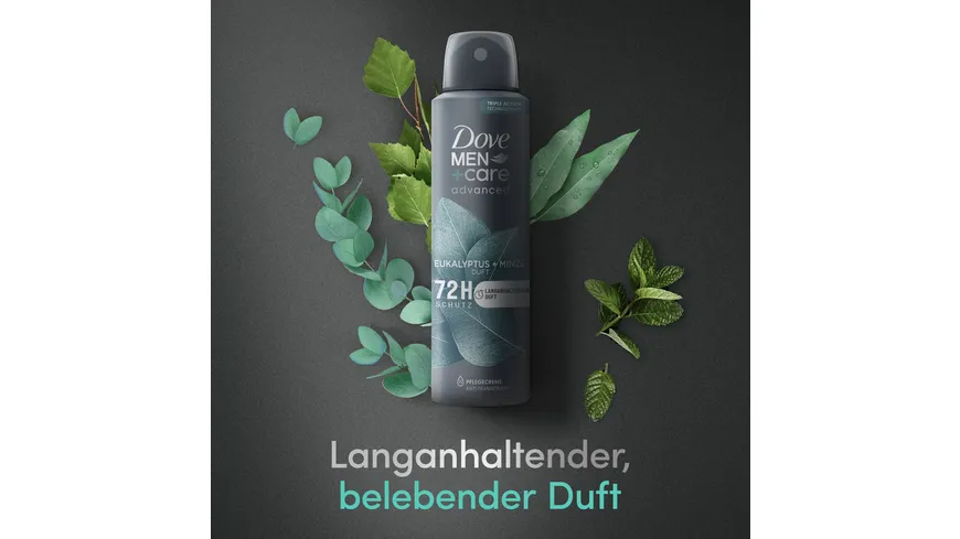 Dove MEN+care advanced Anti Transpirant Spray Eukalyptus und Minze Duft 150 ml