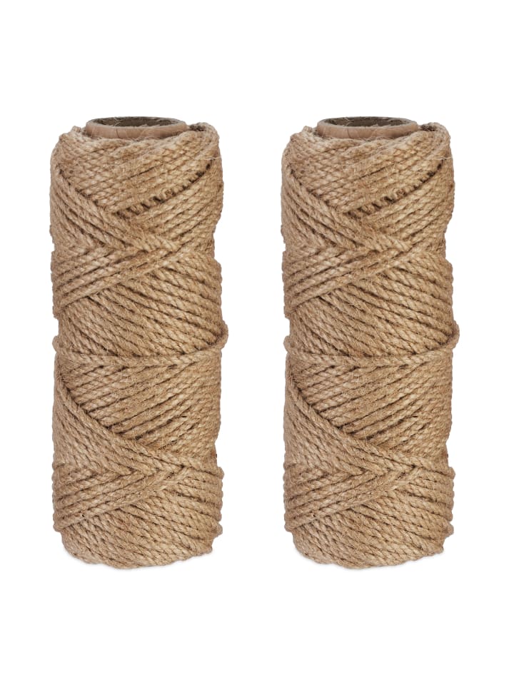 relaxdays 2x Juteschnur - 4 mm x 45 m günstig kaufen onesize
