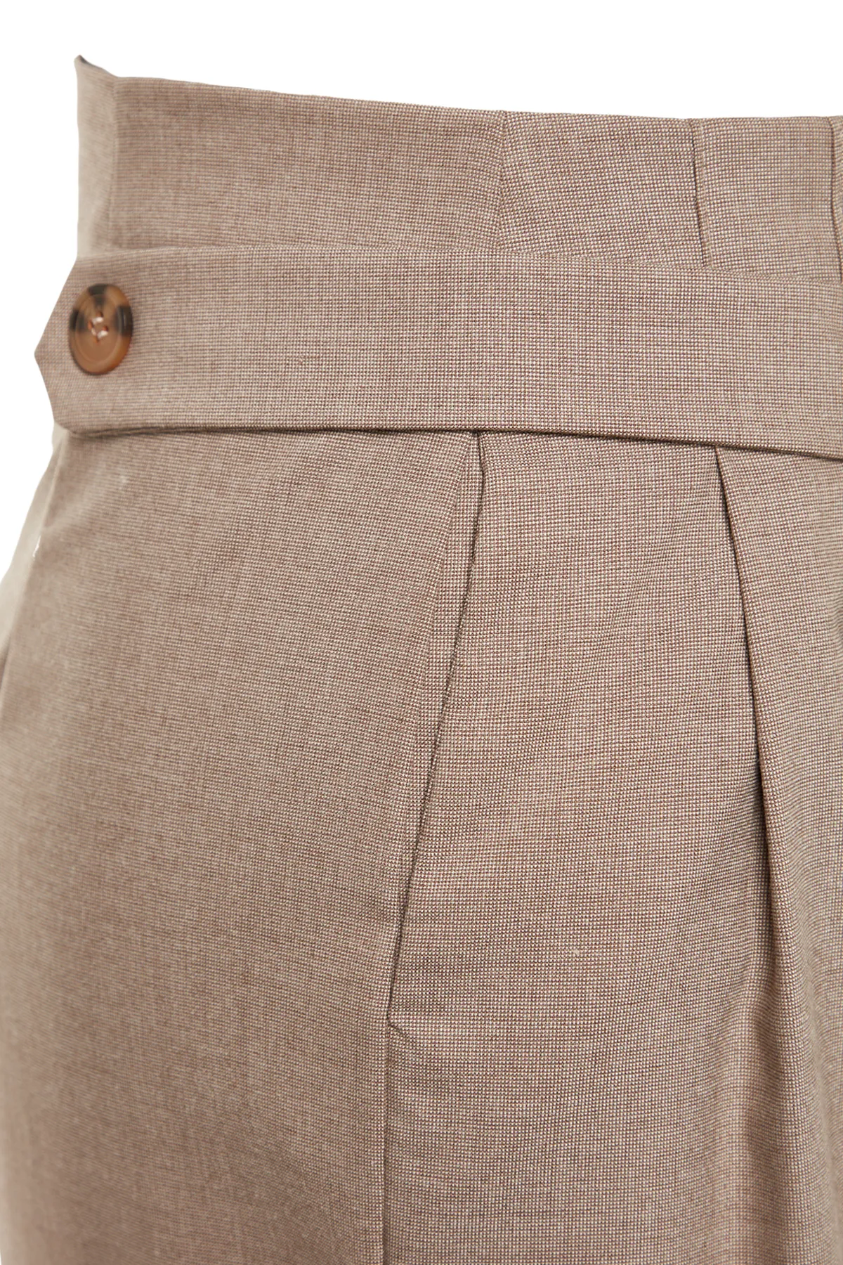 Trendyol Collection  Beige gewebte Hose mit weitem Bein TWOAW24PL00129