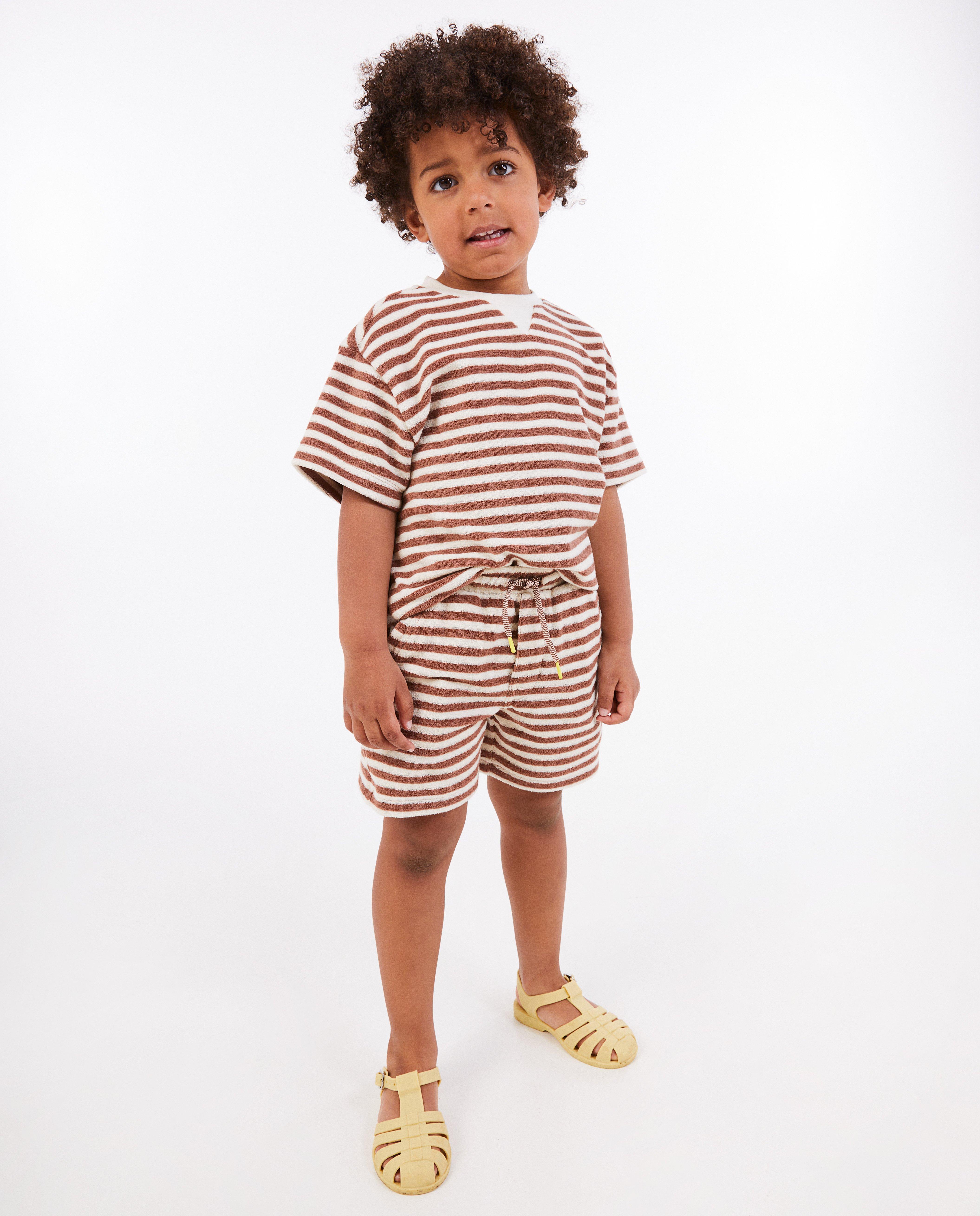 Tricou Kidz Nation din material terry maro