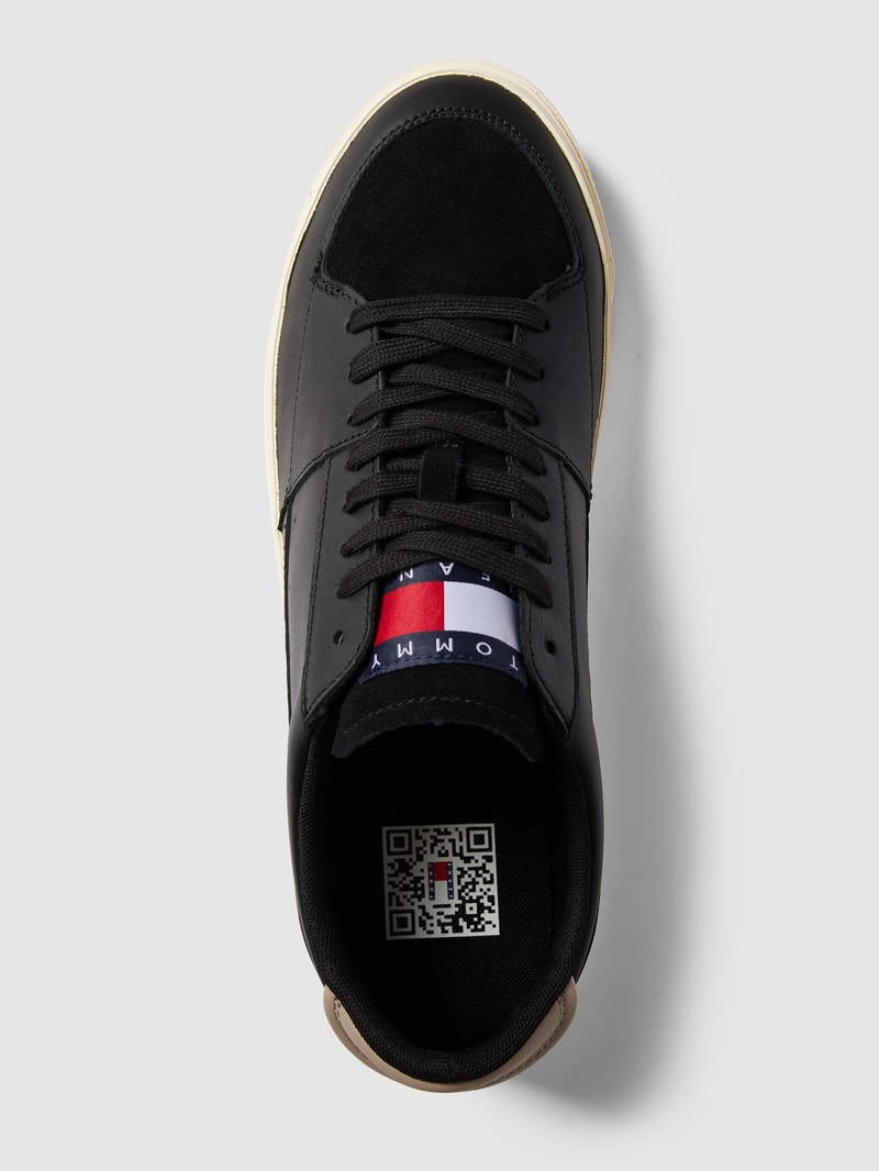 Sneaker aus Leder-Mix mit Label-Detail Modell 'VULCANCIZE' in schwarz