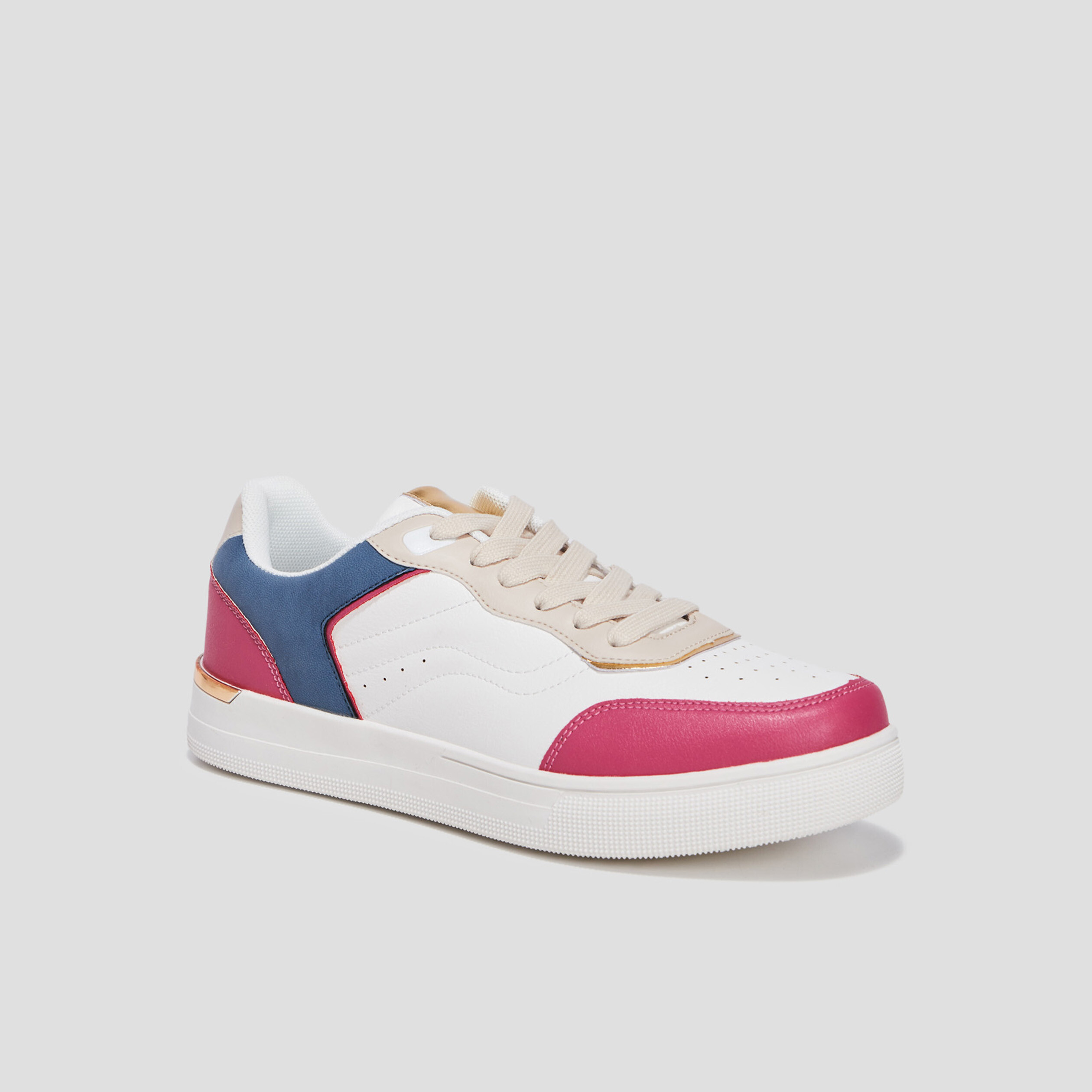 Tennis à lacets multicolore femme | La Halle