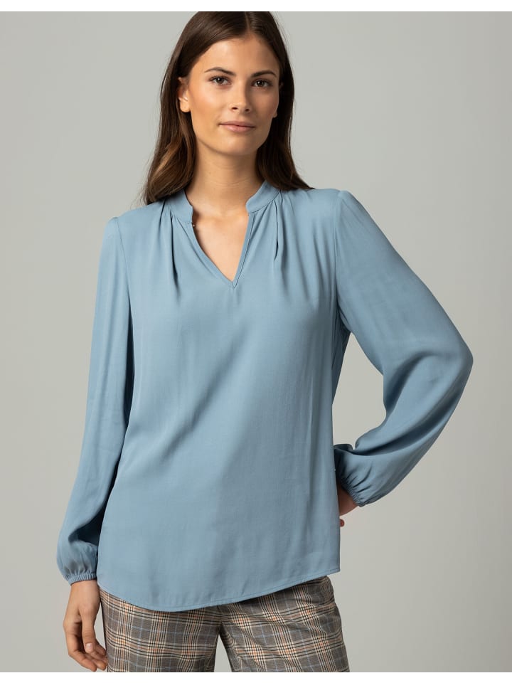 More & More Viskosebluse in blau günstig kaufen