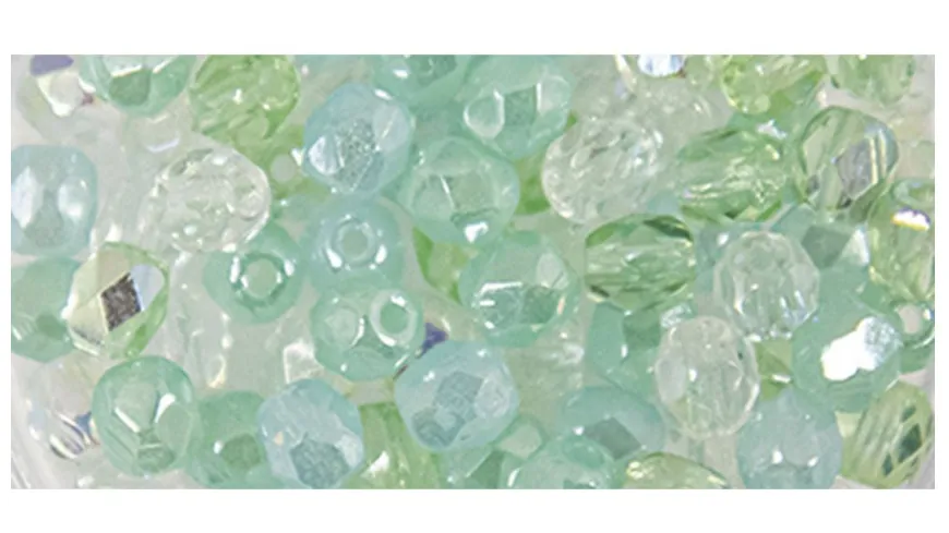 rayher Glas Schliffperle 4mm ø Meergrün