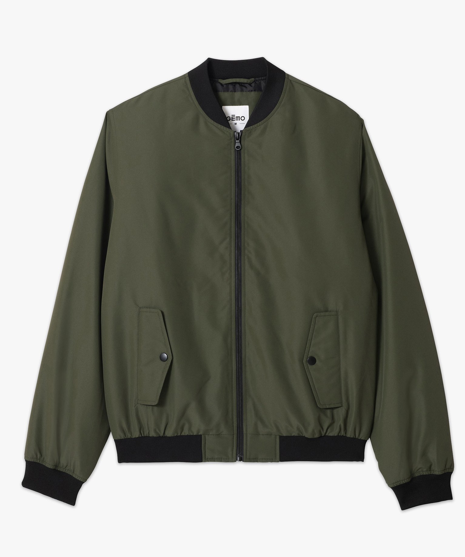 Blouson zippé style bomber homme kaki | GEMO