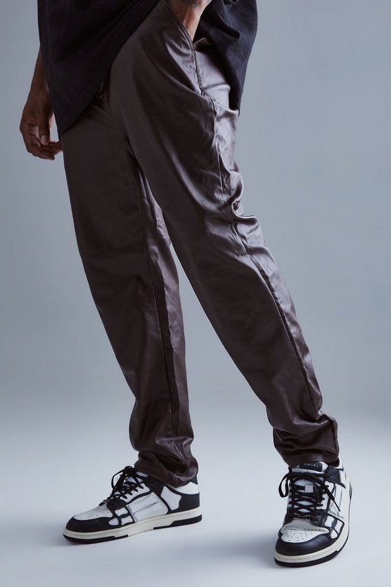 Plus beschichtete Skinny Twill Hose
