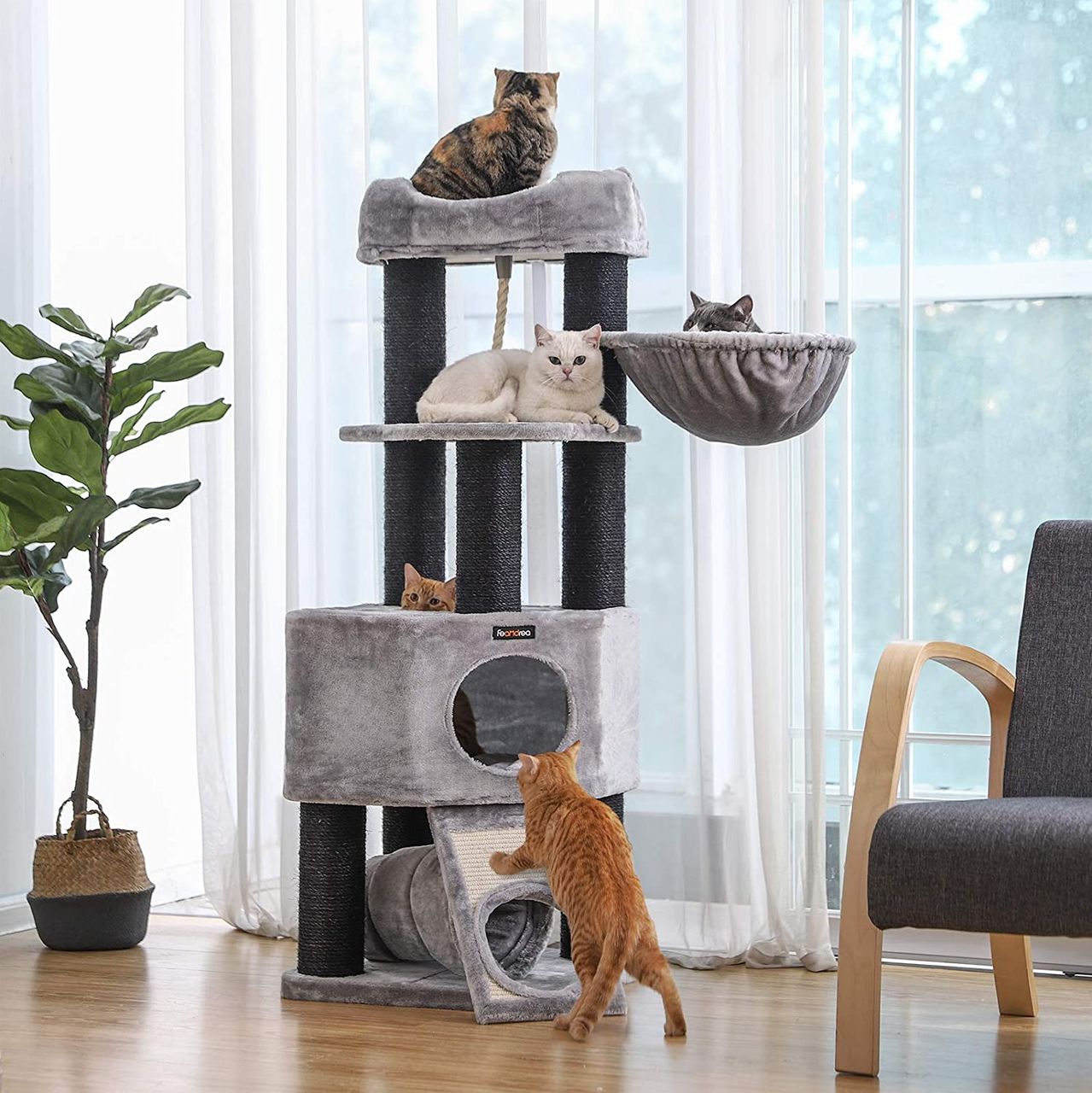 Songmics Katzenbaum, 50x50x141cm