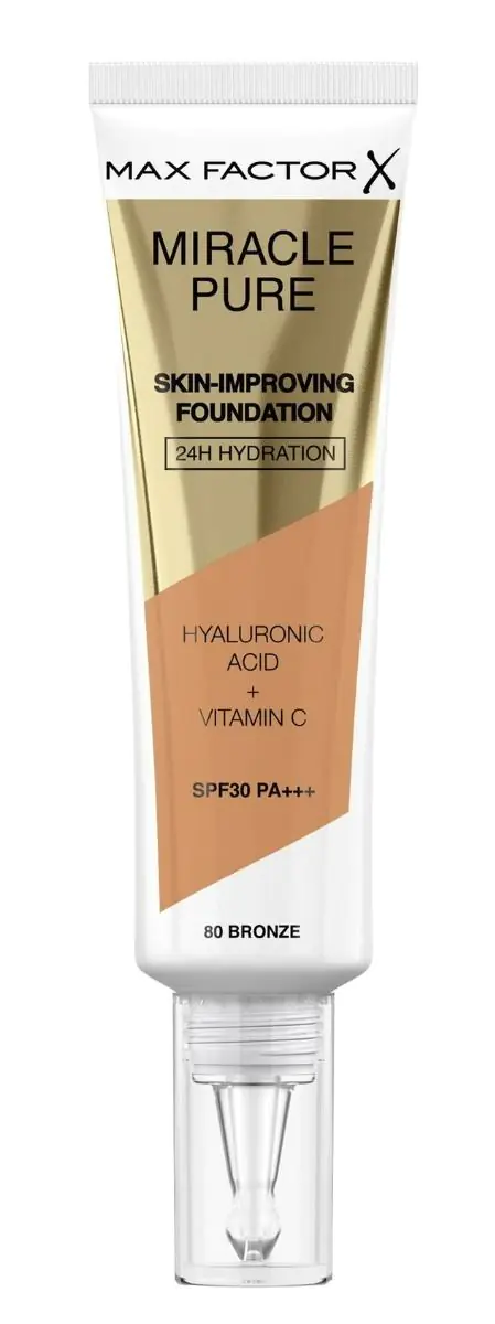 „Max Factor Miracle Pure“ makiažo pagrindas, 80 bronzinė