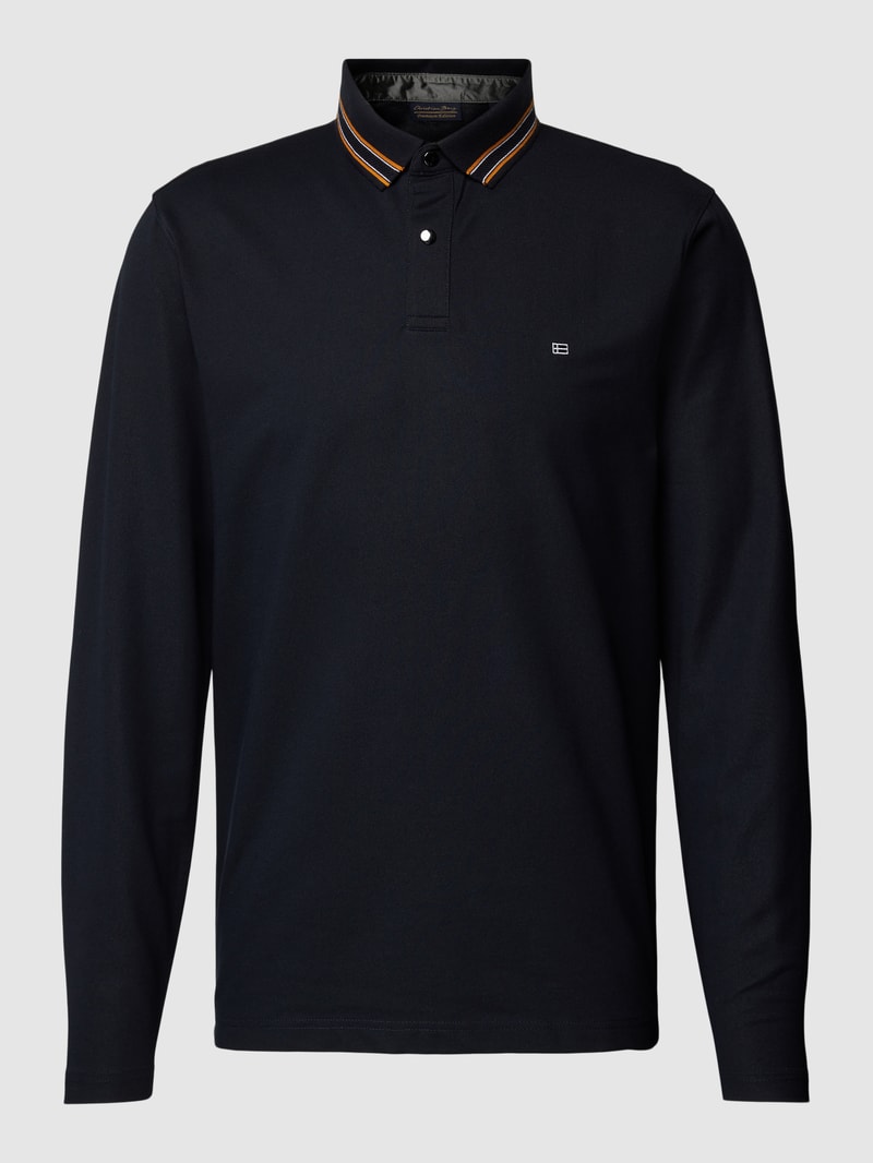 Poloshirt mit Polokragen in marineblau