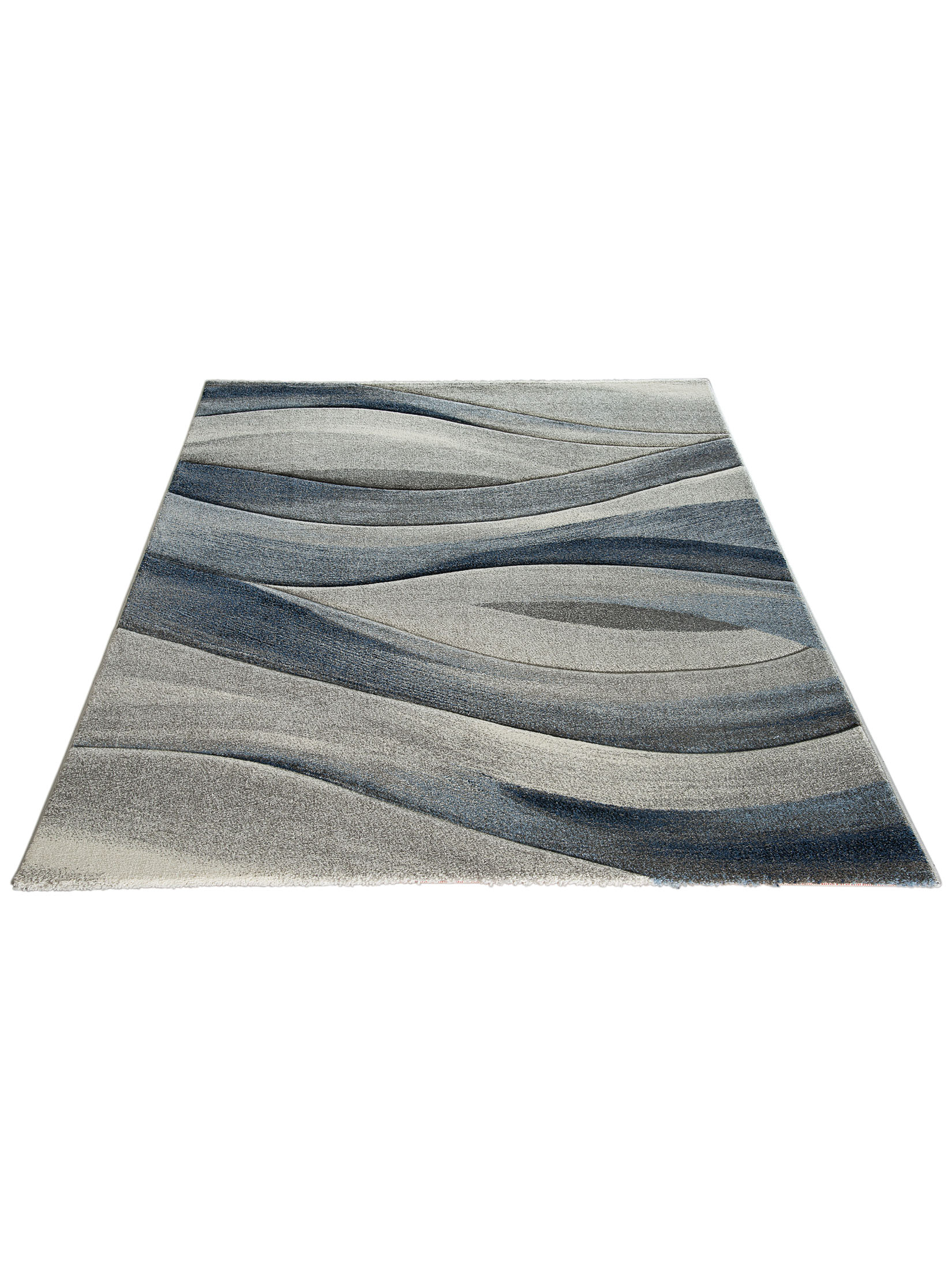 Kaleidoskop Moderner Teppich, Blau