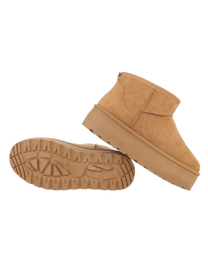 Ital-Design Stiefelette in Camel günstig kaufen