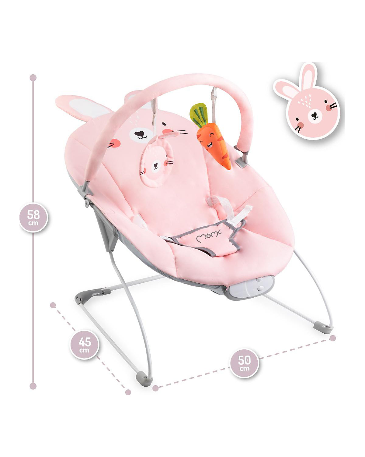 Babywippe GLOSSY, bunny