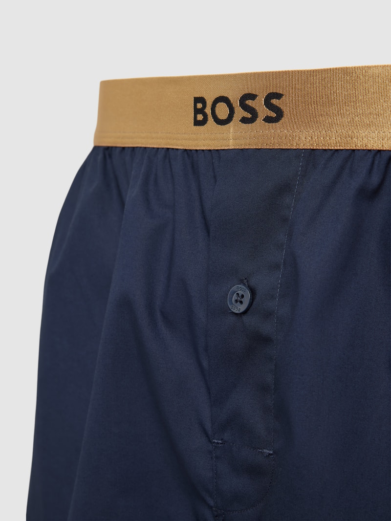 Boxershorts mit elastischem Logo-Bund Modell 'SERGIO' im 2er-Pack in blau