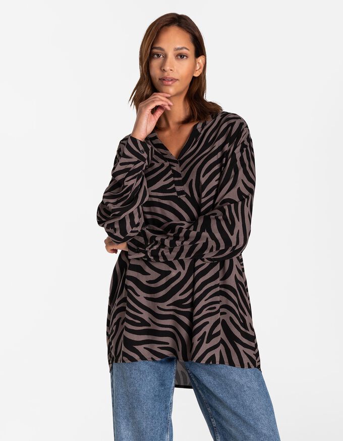 Bluse - Animal-Muster