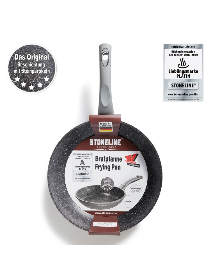 Stoneline Bratpfanne | ohne Deckel in Dunkelgrau günstig kaufen Ø 28 cm