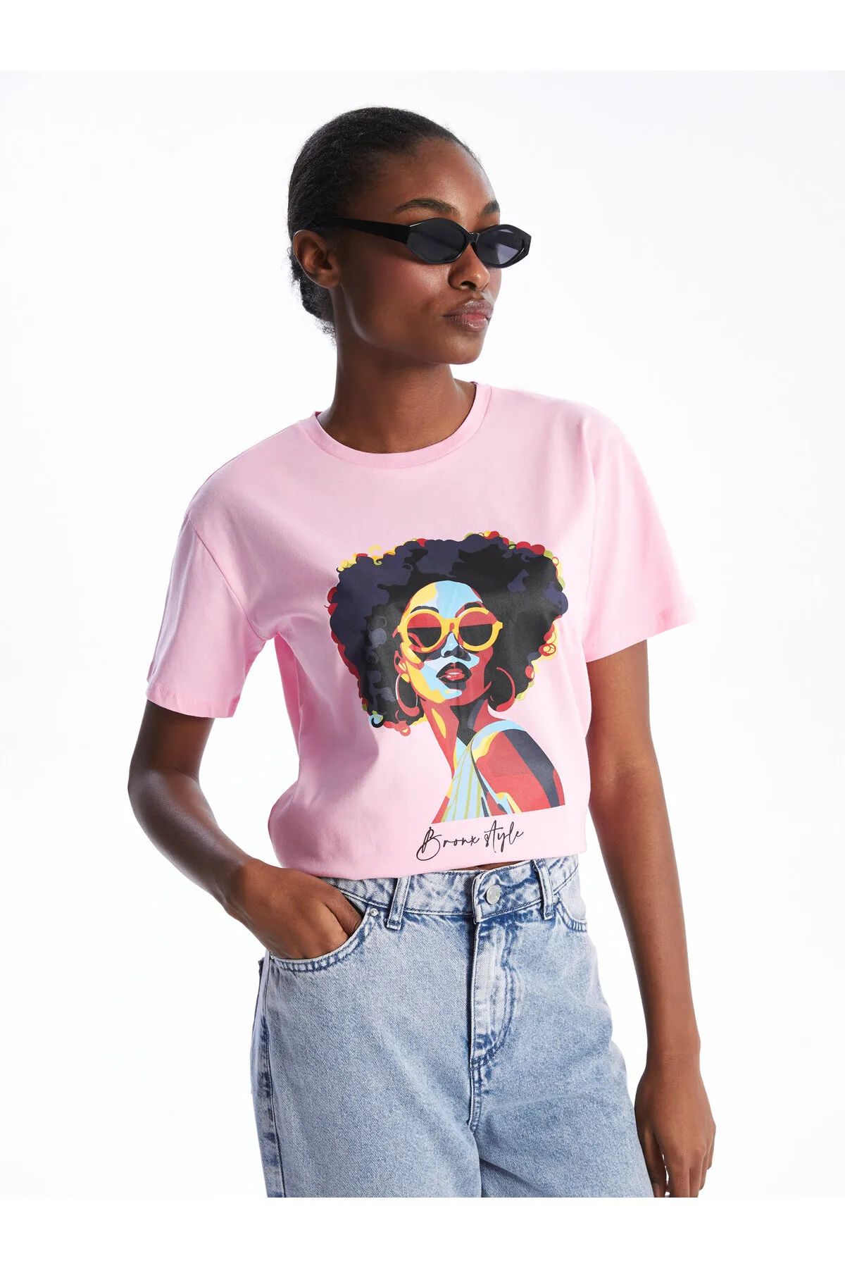 LC Waikiki  T-Shirt - Rosa - Regular Fit