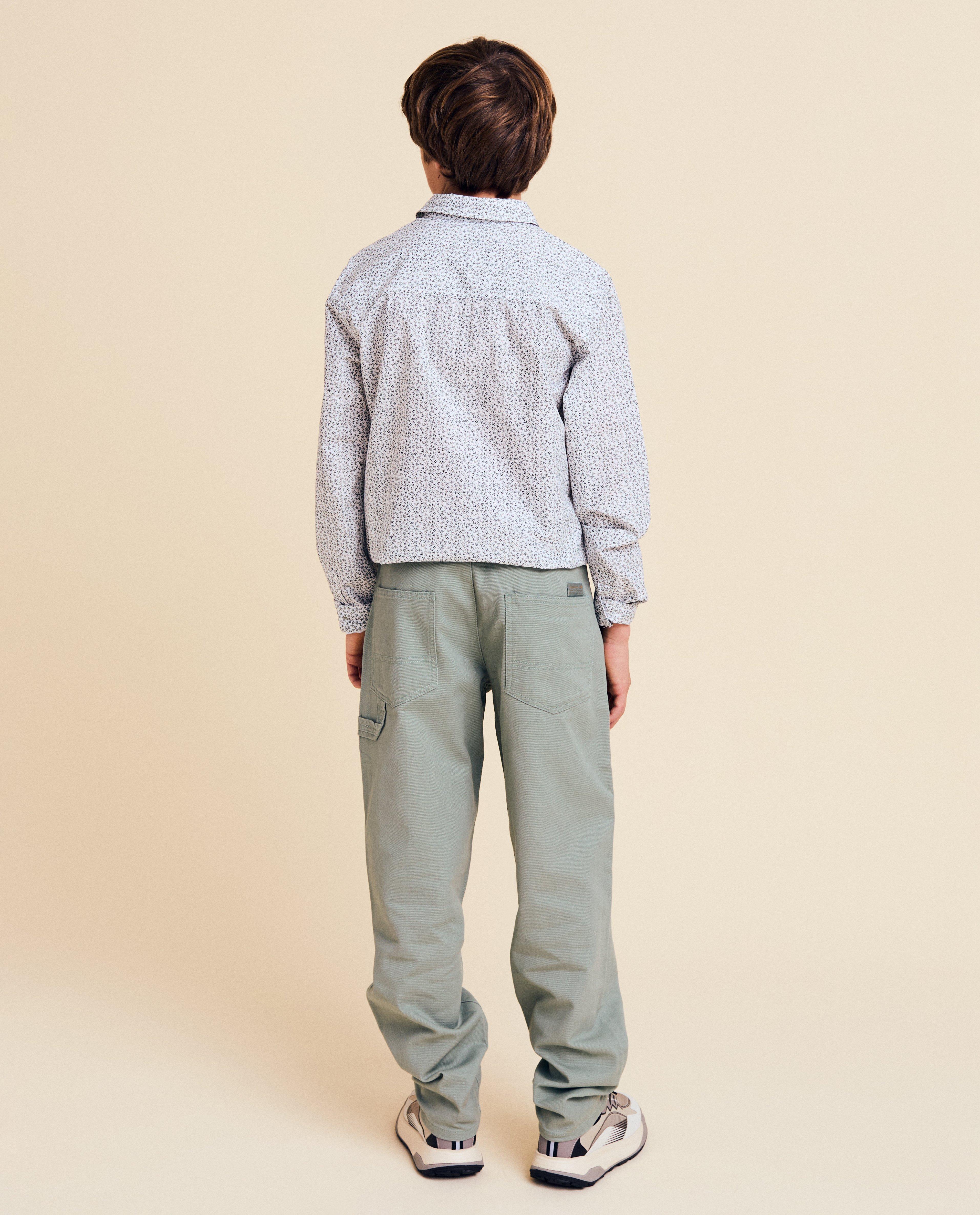 Pantaloni Kidz Nation verde deschis, croială largă, kaki pentru ocazii speciale