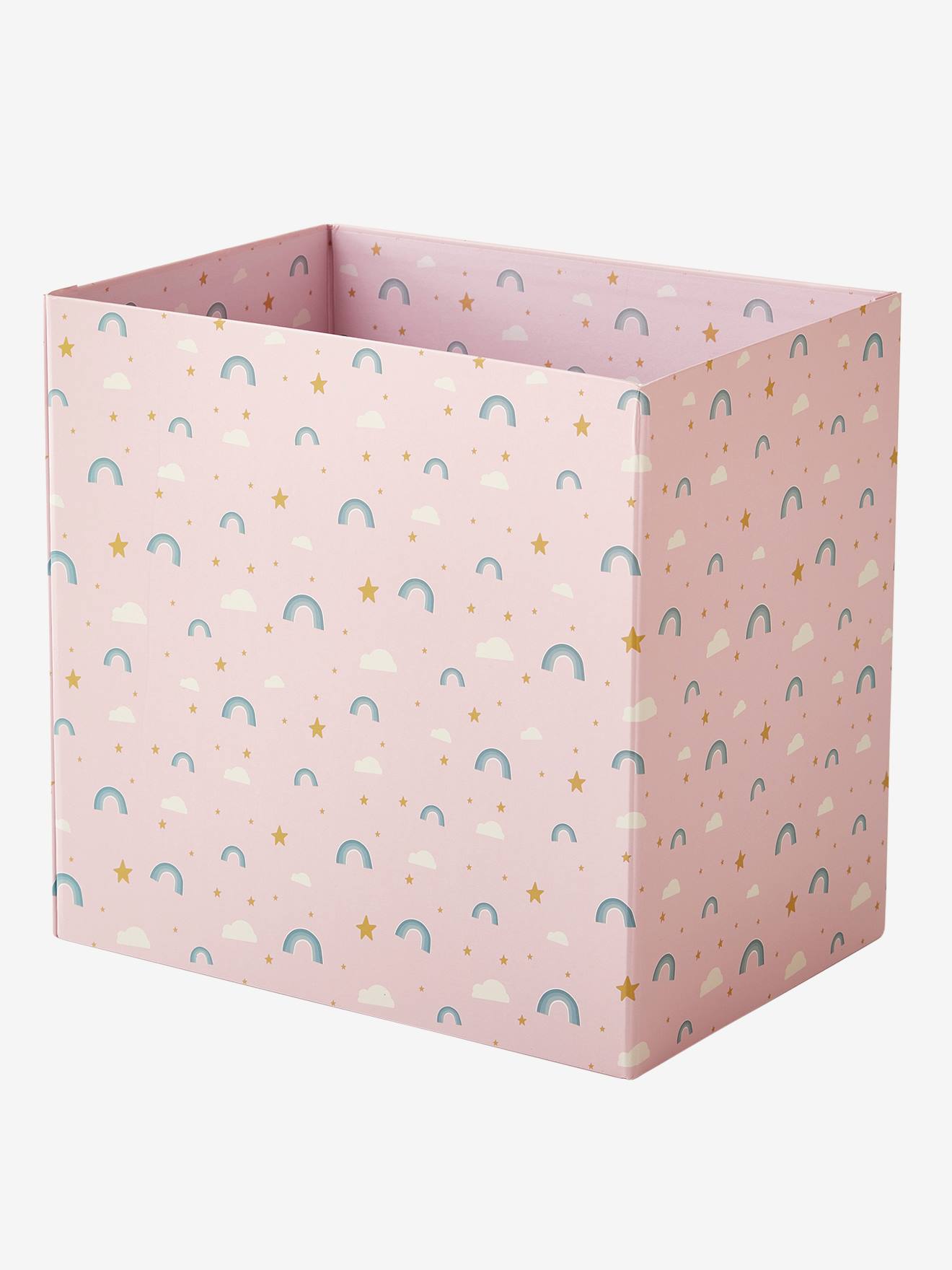 Vertbaudet Kinderzimmer Faltkorb, Regenbogen - rosa