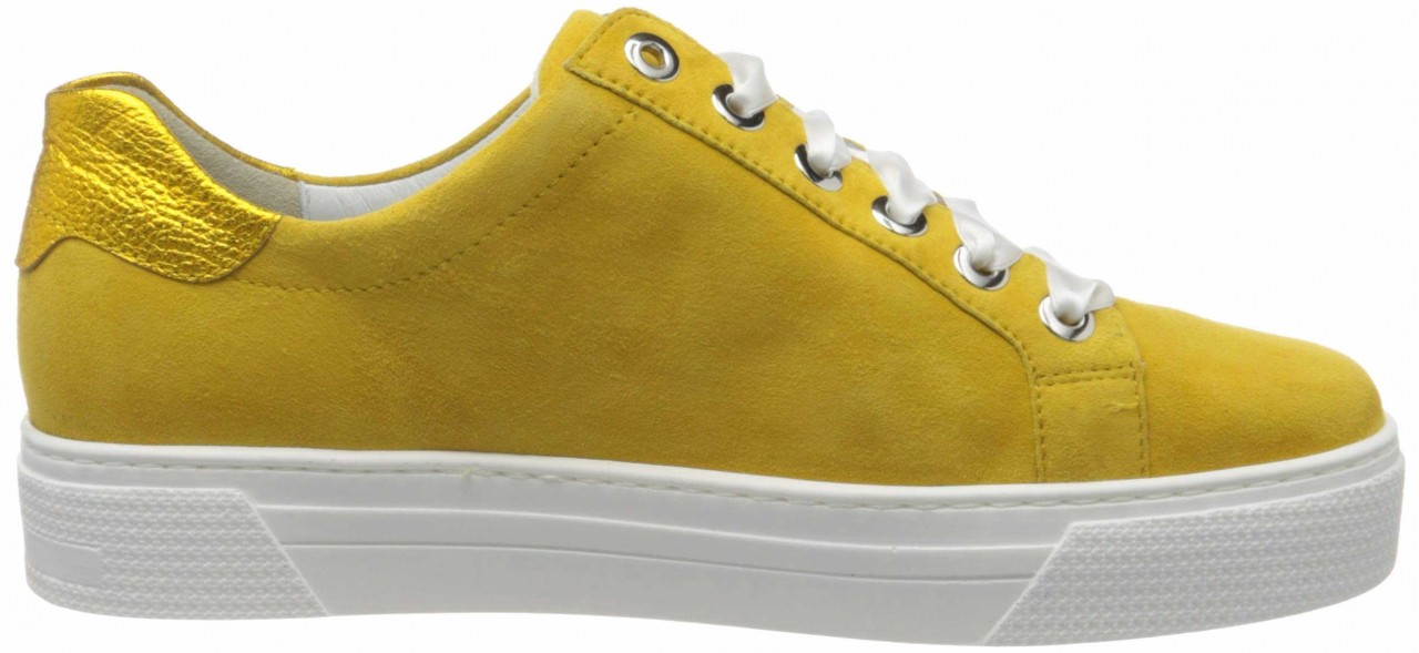 SEMLER Sneaker gelb SAMT-CHEV/KOMBI