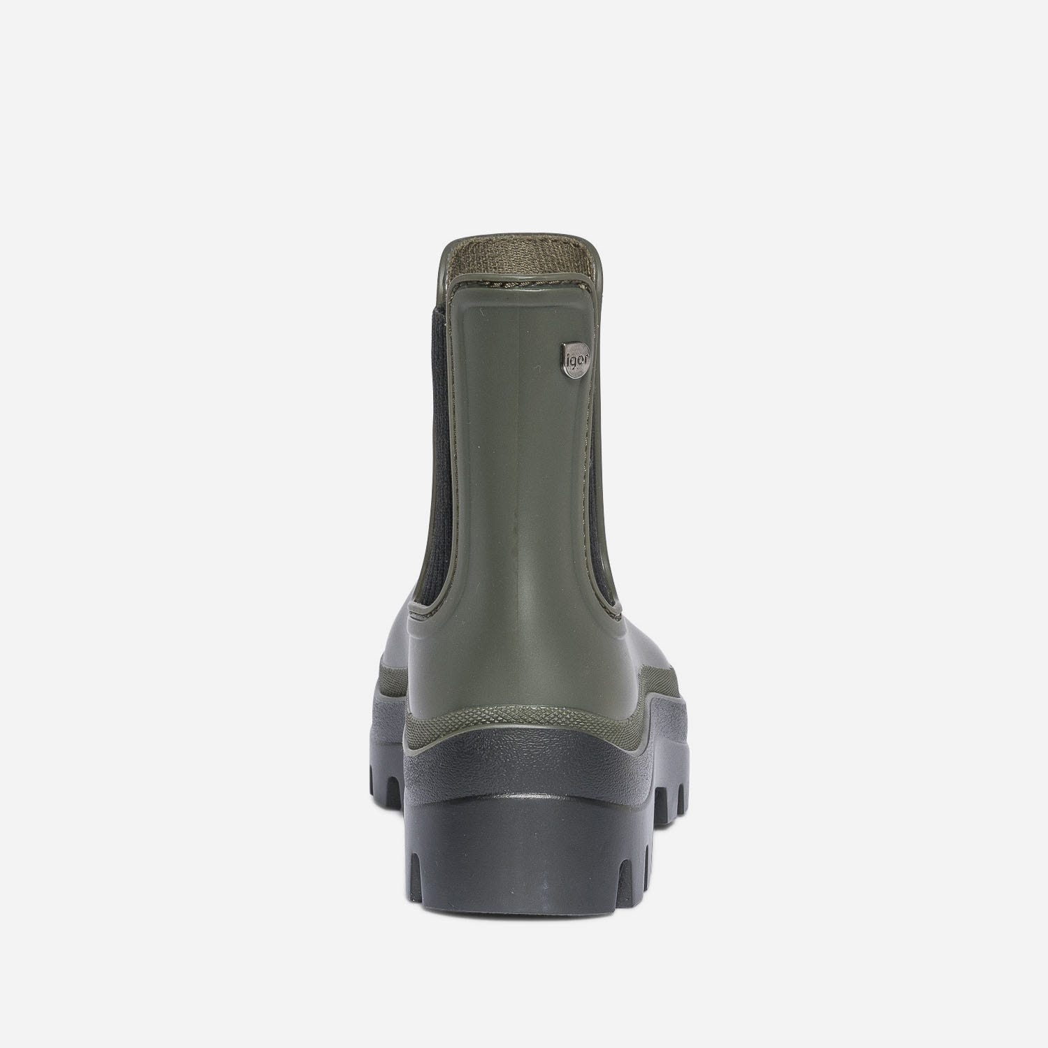 Chelsea boots IGOR kaki à semelle crantée