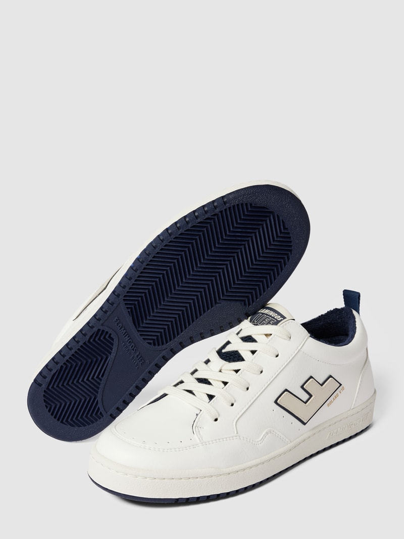 Sneaker mit Label-Details Modell 'Roland' in marineblau